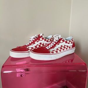 Vans Red Primary Check Old Skool Shoe